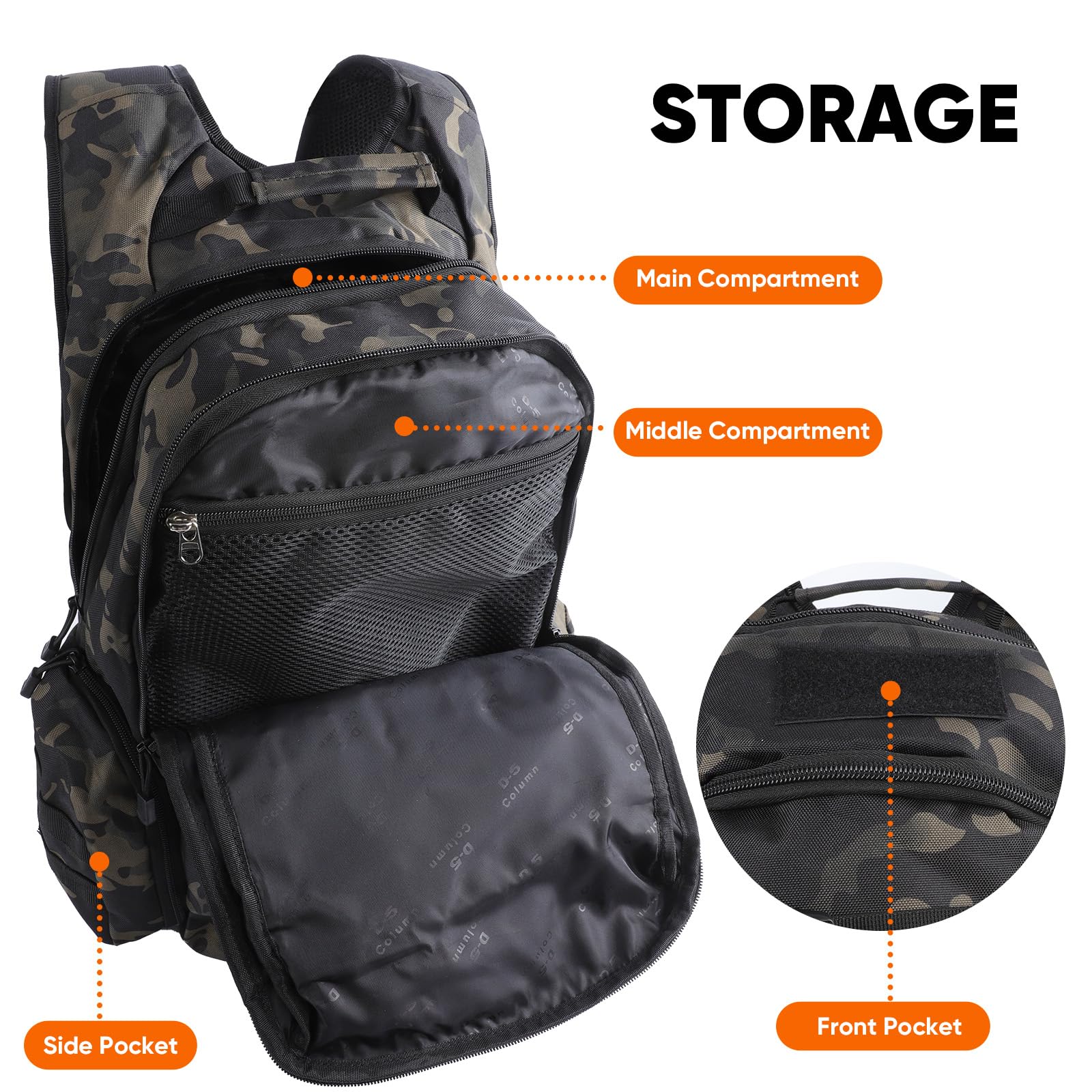 Fortune Edge 35L rucksack bottom straps secure sleeping gear for versatile setups