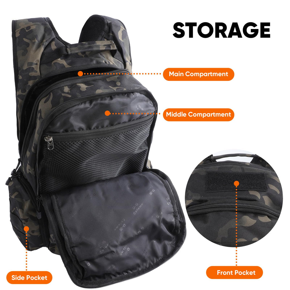 Fortune Edge 35L rucksack bottom straps secure sleeping gear for versatile setups