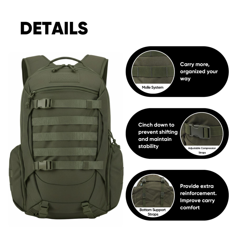 Fortune Edge 35L backpack bottom-straps secure a tent or sleeping bag on expeditions