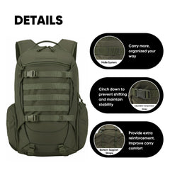 Fortune Edge 35L backpack bottom-straps secure a tent or sleeping bag on expeditions