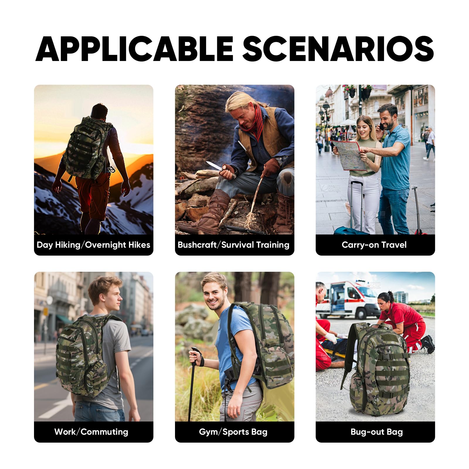 Fortune Edge 35L tactical backpack durability for hunting, camping, or commuting.
