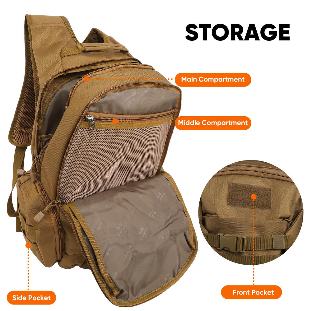 Fortune Edge 35L tactical backpack in outdoor setup shows versatility.