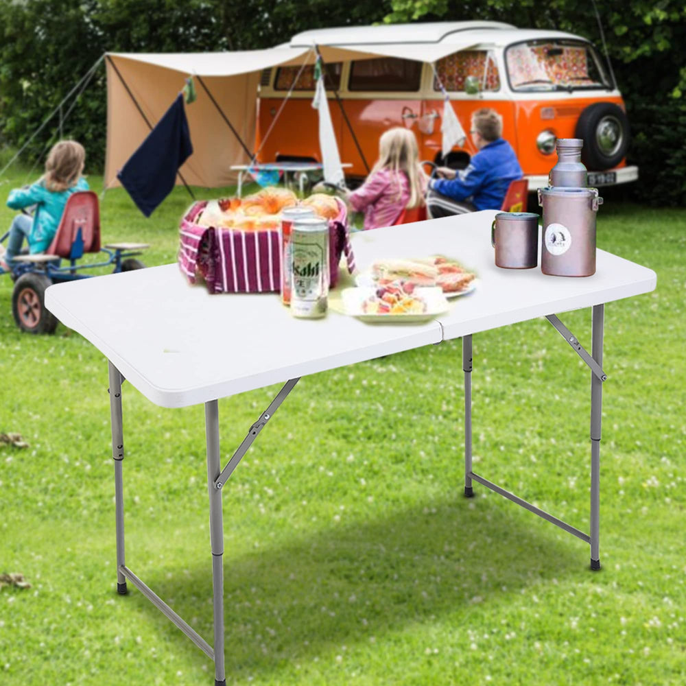 FORUP folding utility table outdoor-ready for picnics and parties.