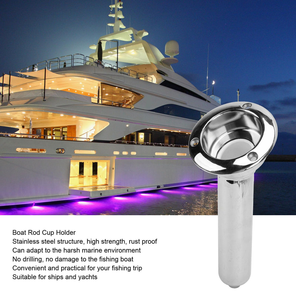 No-drill installation of the cup holder on a boat