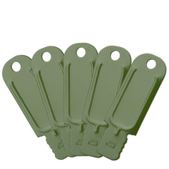 FOSTAR 5-pack carbon steel scraper with serrated edge for reliable ferro rod sparks.