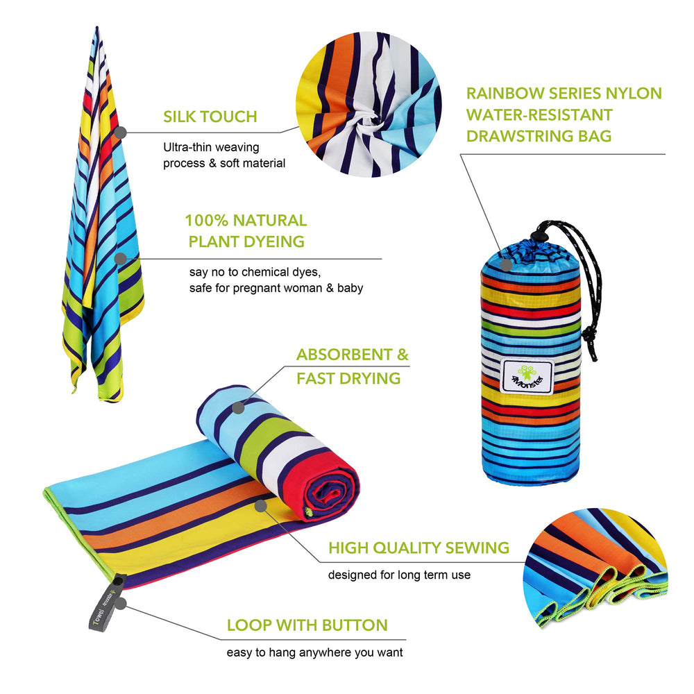 4Monster quick-dry microfiber towel showing high absorption for swimmers.