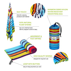 4Monster quick-dry microfiber towel showing high absorption for swimmers.