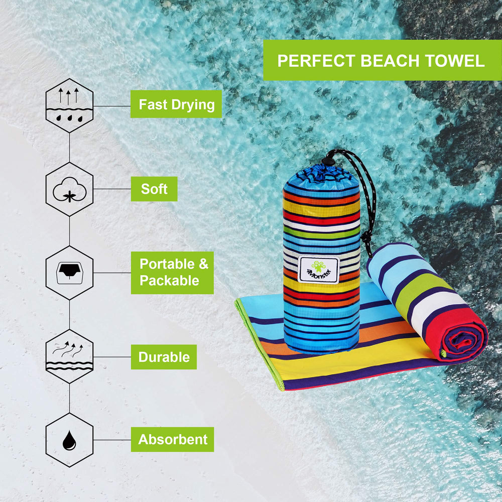 4Monster travel towel bag compact for easy packing and space-saving travel.