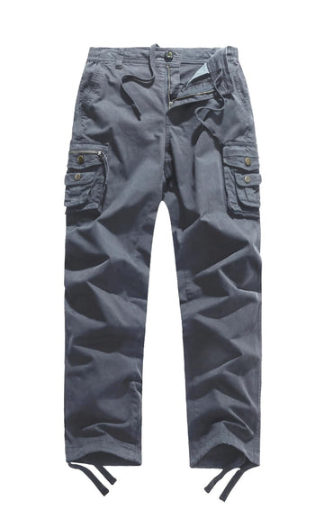 FOURSTEEDS women's cargo pants with mid-rise and drawstring, ideal for hiking and camping.