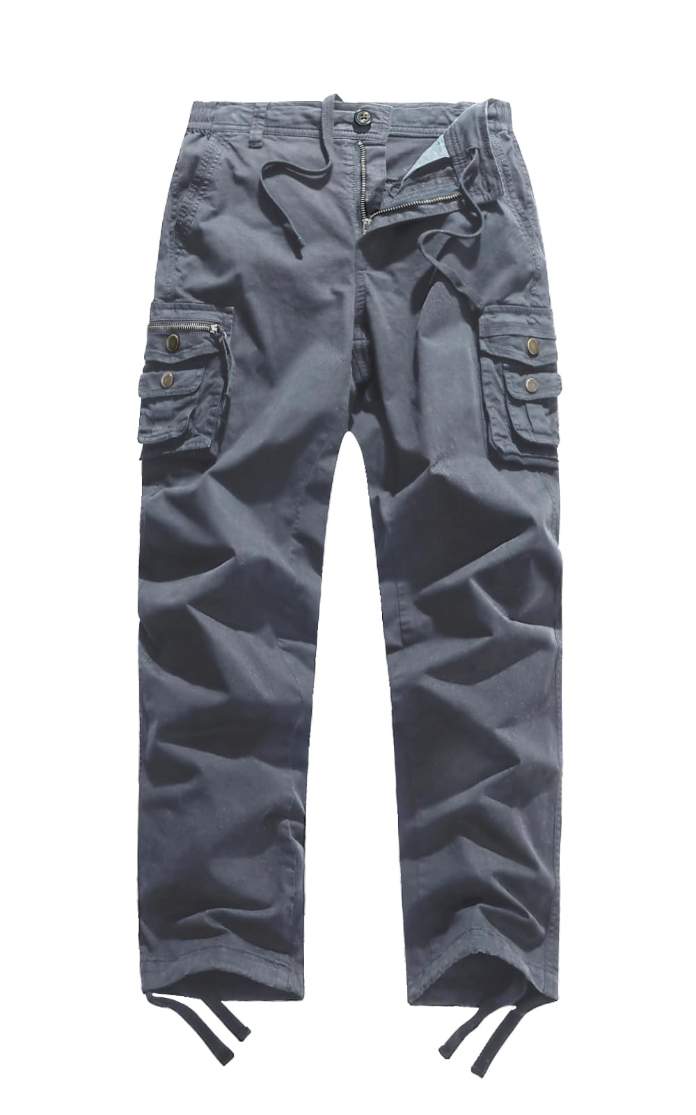 FOURSTEEDS women's cargo pants with mid-rise and drawstring, ideal for hiking and camping.
