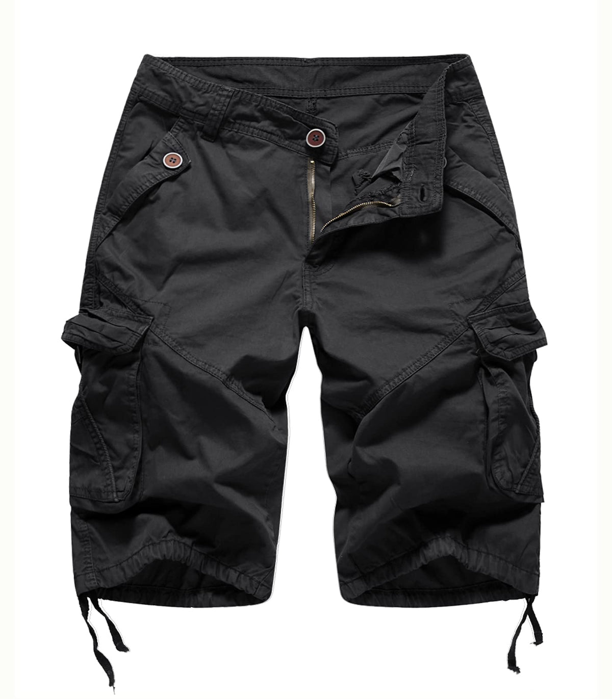 FOURSTEEDS camouflage cargo shorts front view with multiple pockets for outdoor use