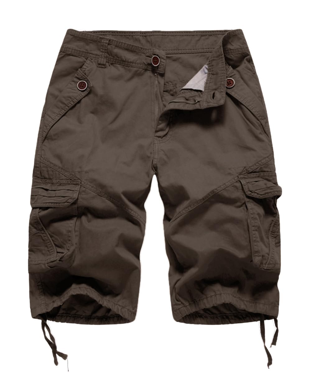 Foursteeds women's cotton cargo shorts front view for summer hiking with multi-pocket design.