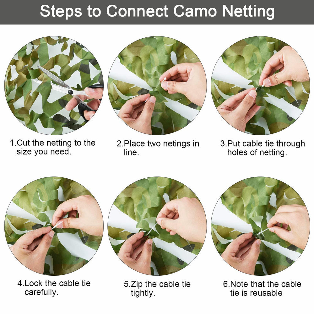 Fousam camo netting 20x20 roll durable 150D polyester withstands weather