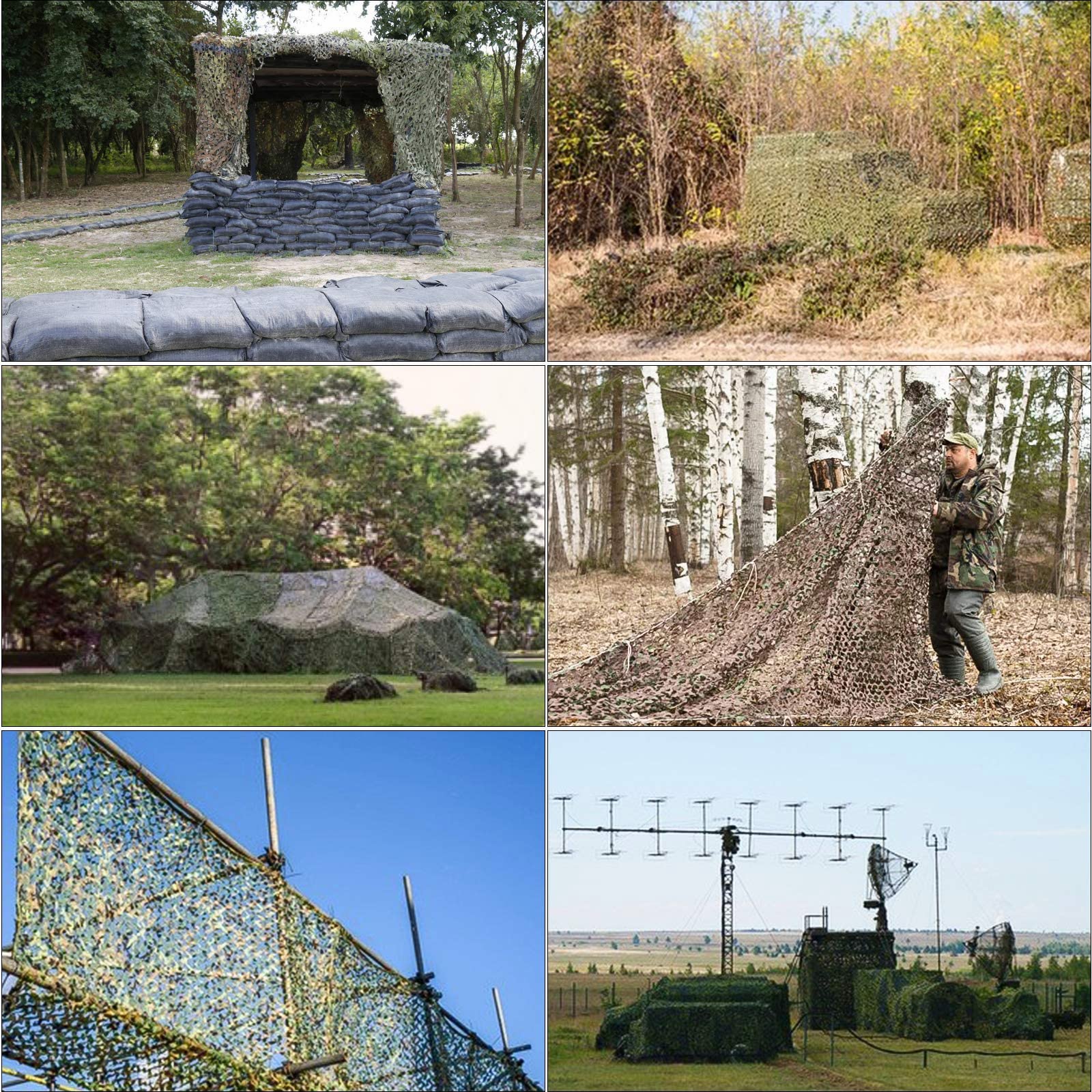 Fousam camo netting ideal for hunting blinds and tree stand setups