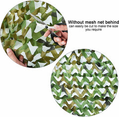Fousam camo netting leaf print detail blends with terrain