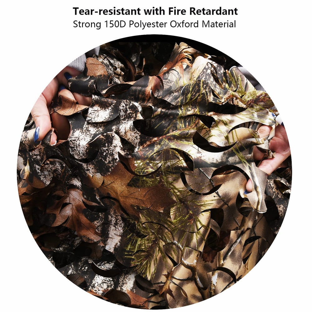 Fousam camo netting roll 10x20 expands coverage for blinds and shade.