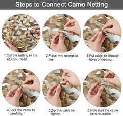 Fousam camo netting roll 20x20 creates large background for privacy and decor.