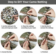 Fousam camo netting roll 20x20 spread across ground for privacy and background.