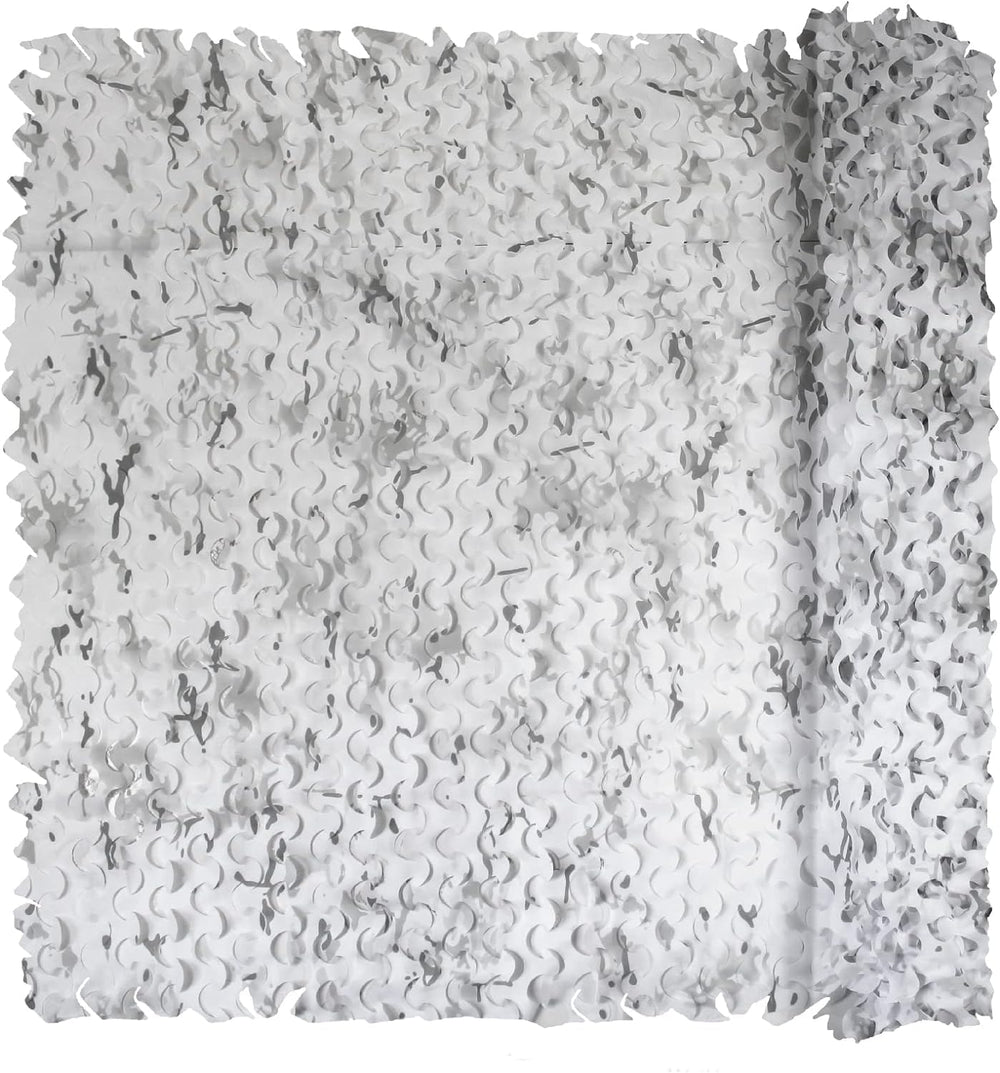 Fousam camo netting snow camouflage roll 10x10 enhances concealment in snowy terrain.