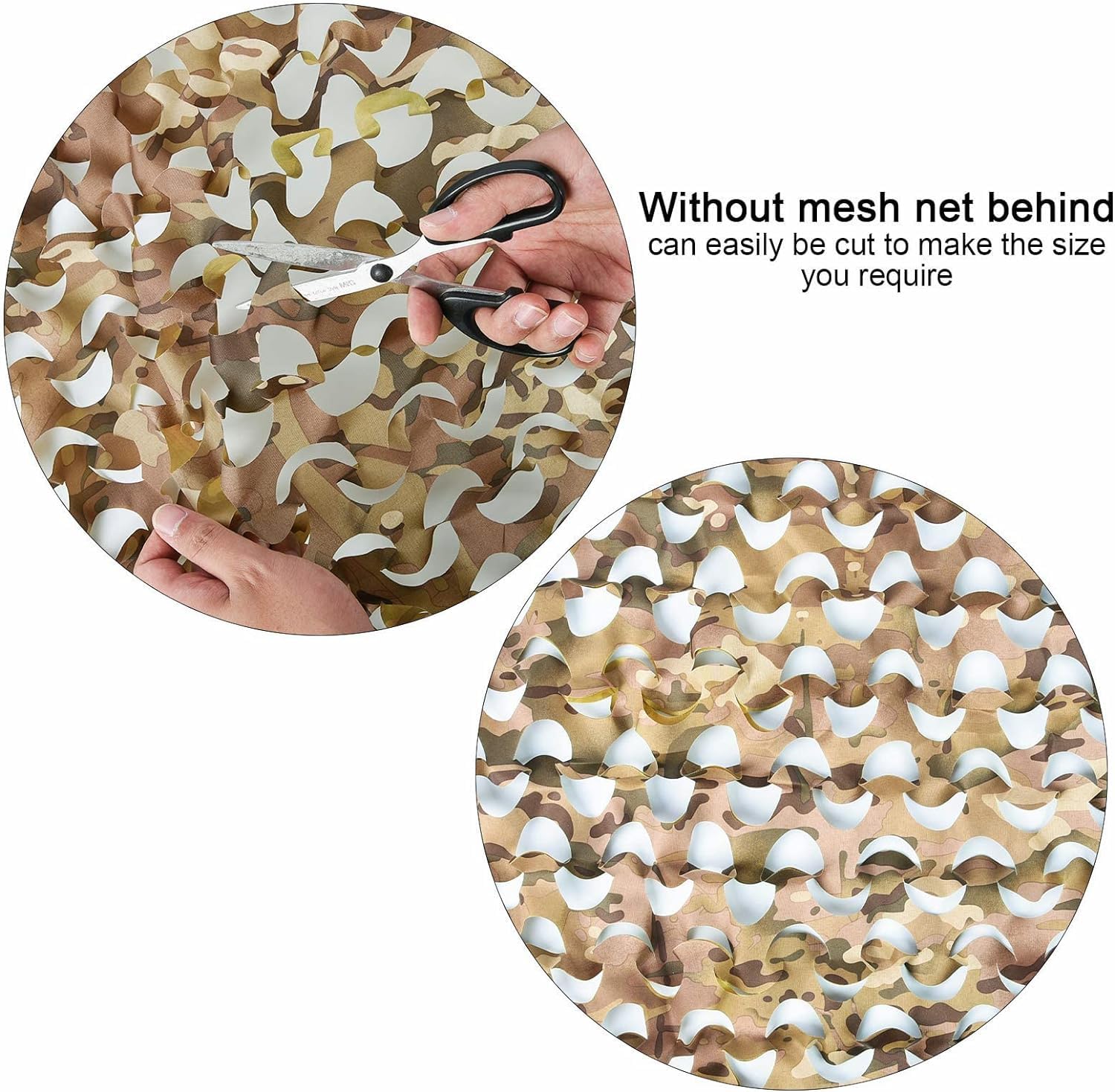 Fousam camo netting snow roll 10x20 blends with terrain while allowing through-mesh visibility