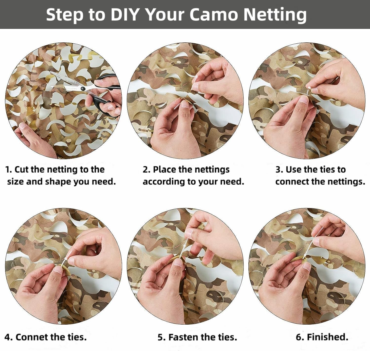 Fousam camo netting snow roll 20x20 covers large hides and shelters