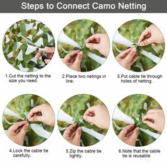 Fousam camo netting tear-resistant-150d withstands weather while keeping gear hidden