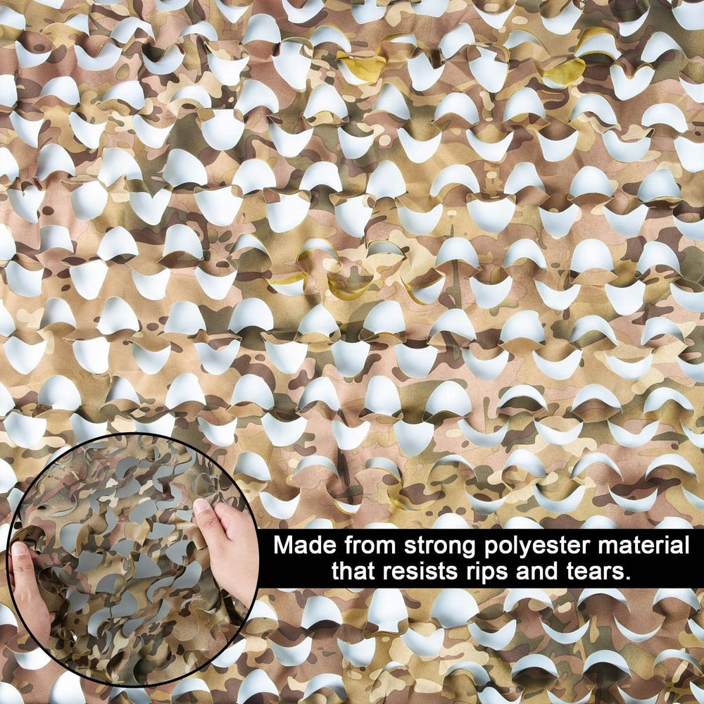 Fousam camo netting tear-resistant weave designed for rugged outdoor use