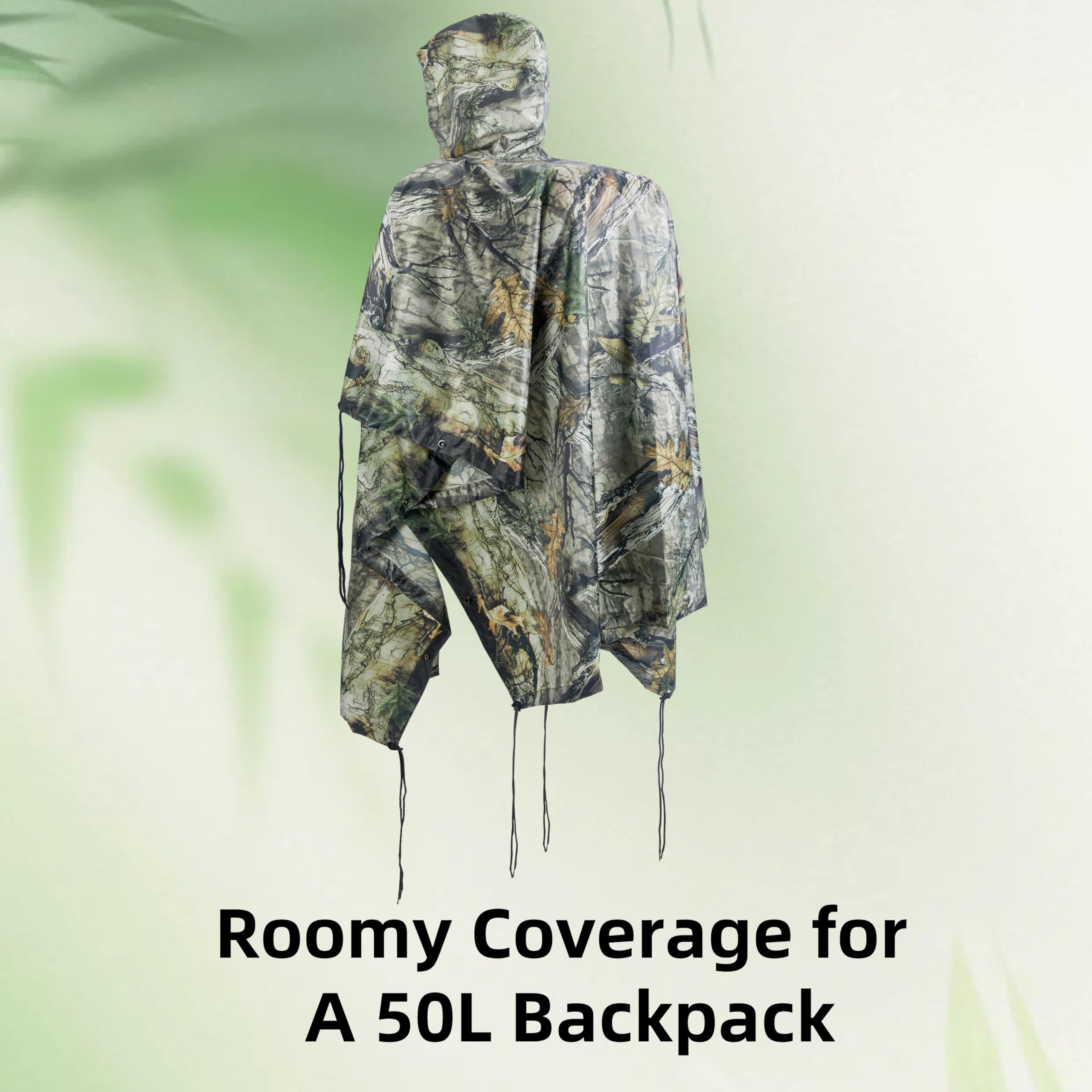 Fousam multipurpose poncho doubles as temporary shelter for emergencies.