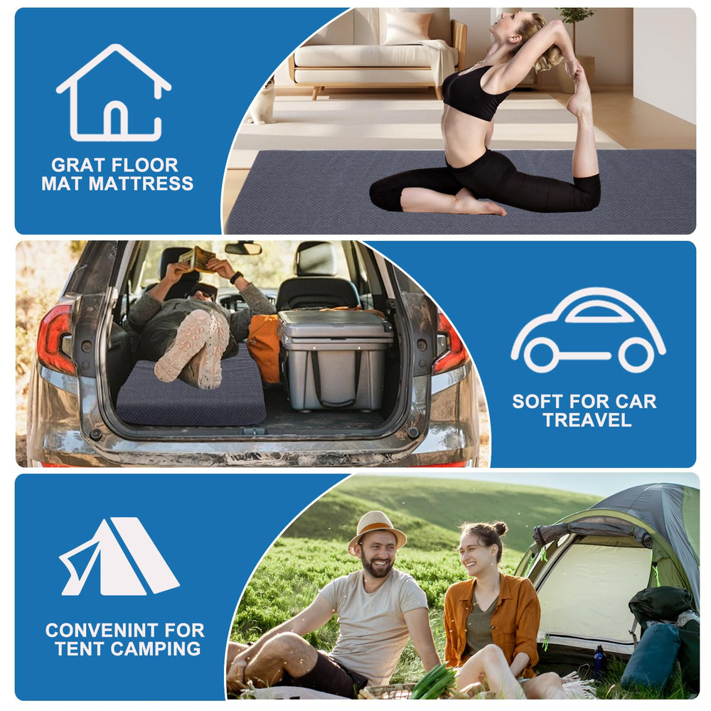 FOUXTEL compact portable mattress fits cots, ground, or tents.