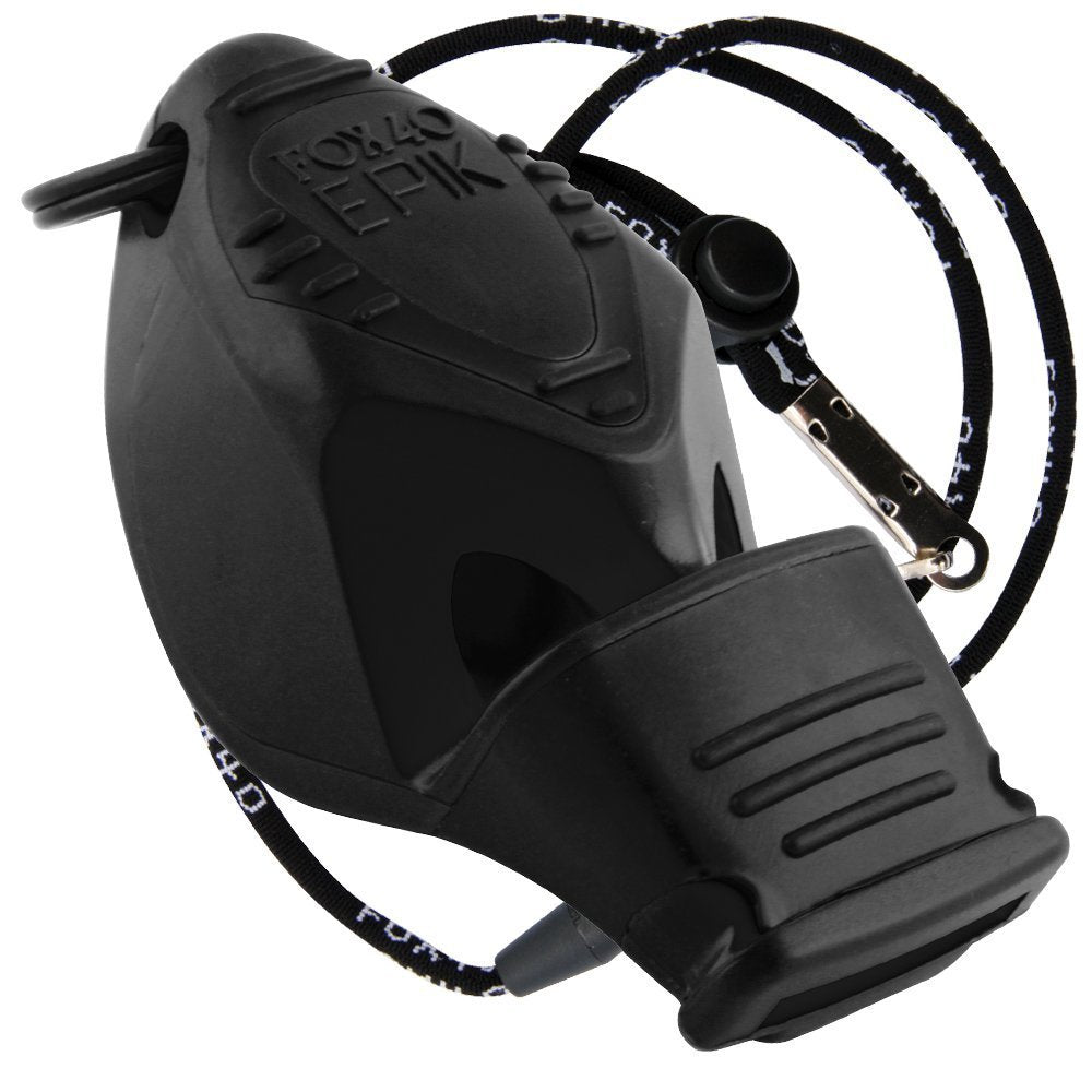 Fox 40 Epik CMG Black whistle for crisp, reliable signaling during games.