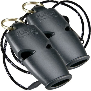 Fox 40 Micro 2 Pack whistle detail highlights slim, flat profile.