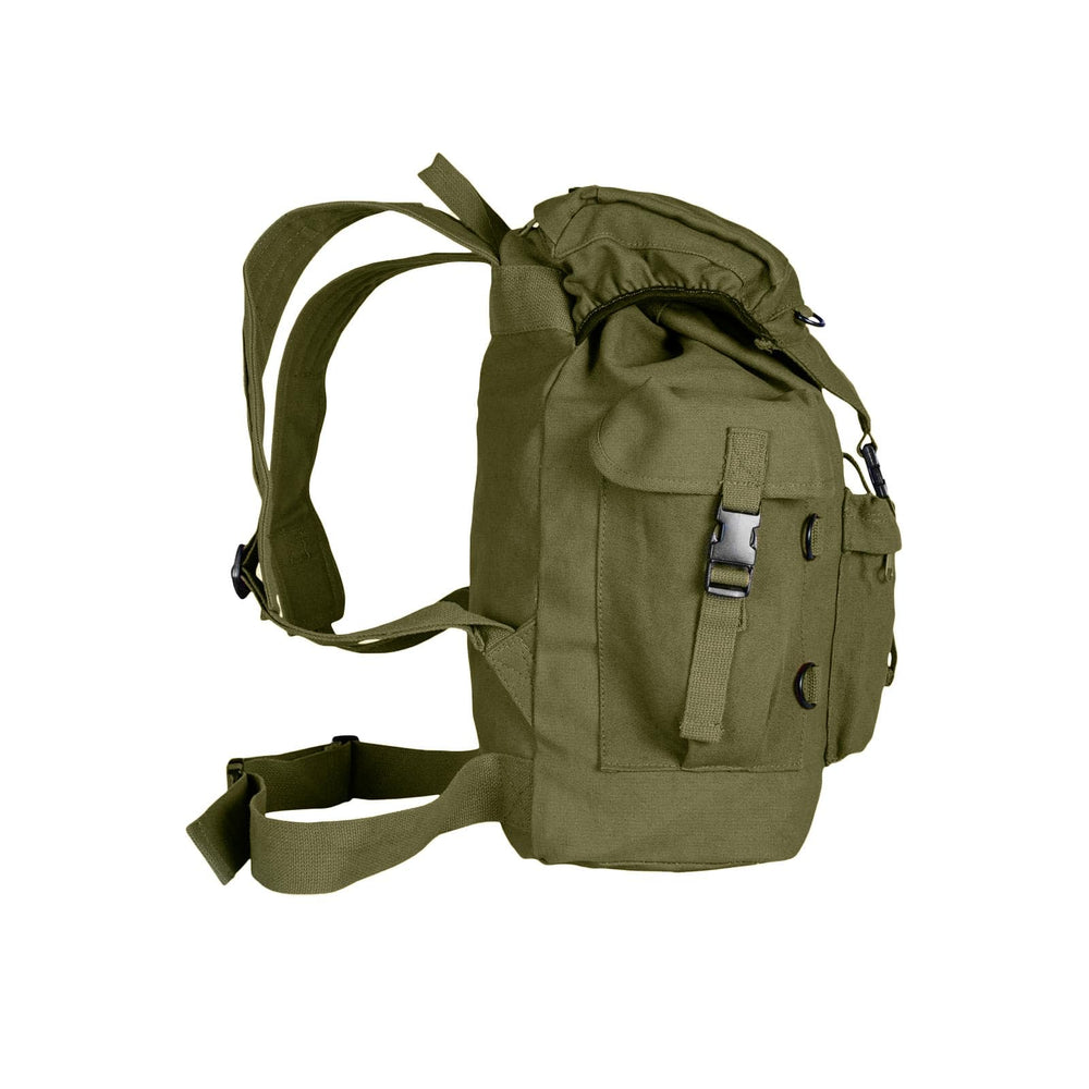 FOX OUTDOOR PRODUCTS Australian Style Rucksack front pocket storm flap keeps small items secure