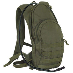 Fox Outdoor Compact Hydration Backpack shoulder strap with 2.5L bladder and ambidextrous ports for hands-free hydration