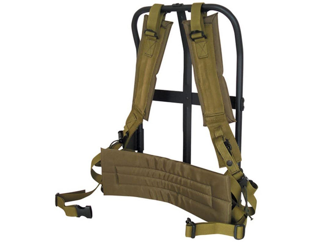 Fox Outdoor LC-1 ALICE frame front view shows sturdy black frame for reliable field use