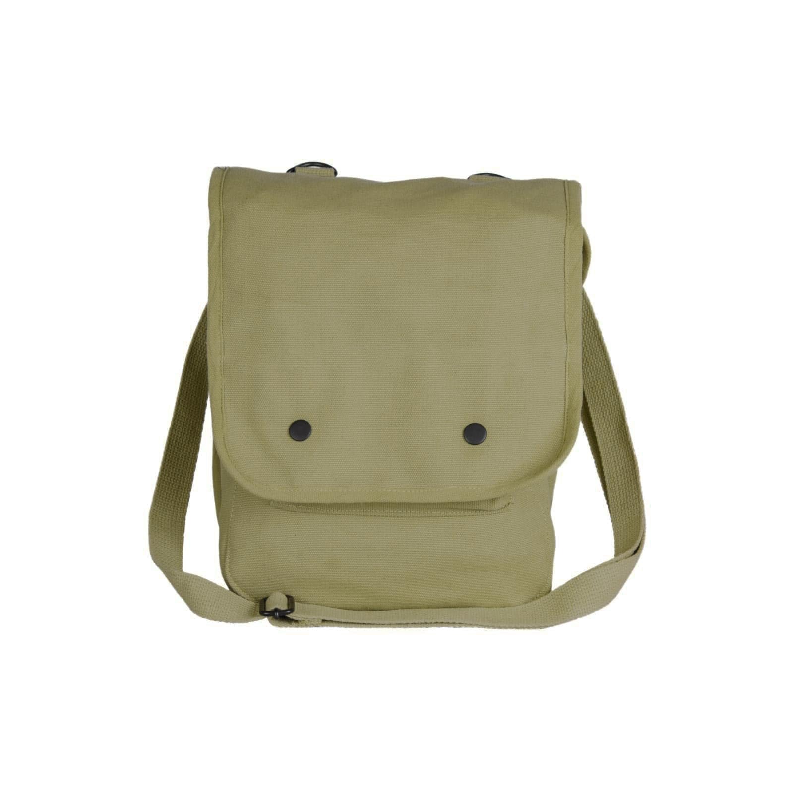 Fox Outdoor Map Case in olive drab, back view, reinforced panel for long-lasting durability.