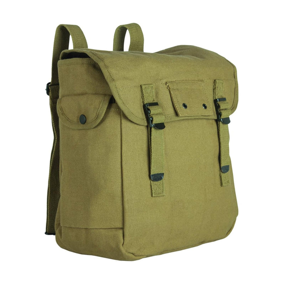 FOX OUTDOOR PRODUCTS Musette bag side pocket left for quick-access snacks or tools.