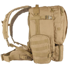 Fox Outdoor Products Advanced 3-Day Combat Pack side pockets provide easy reach for hydration and essentials.