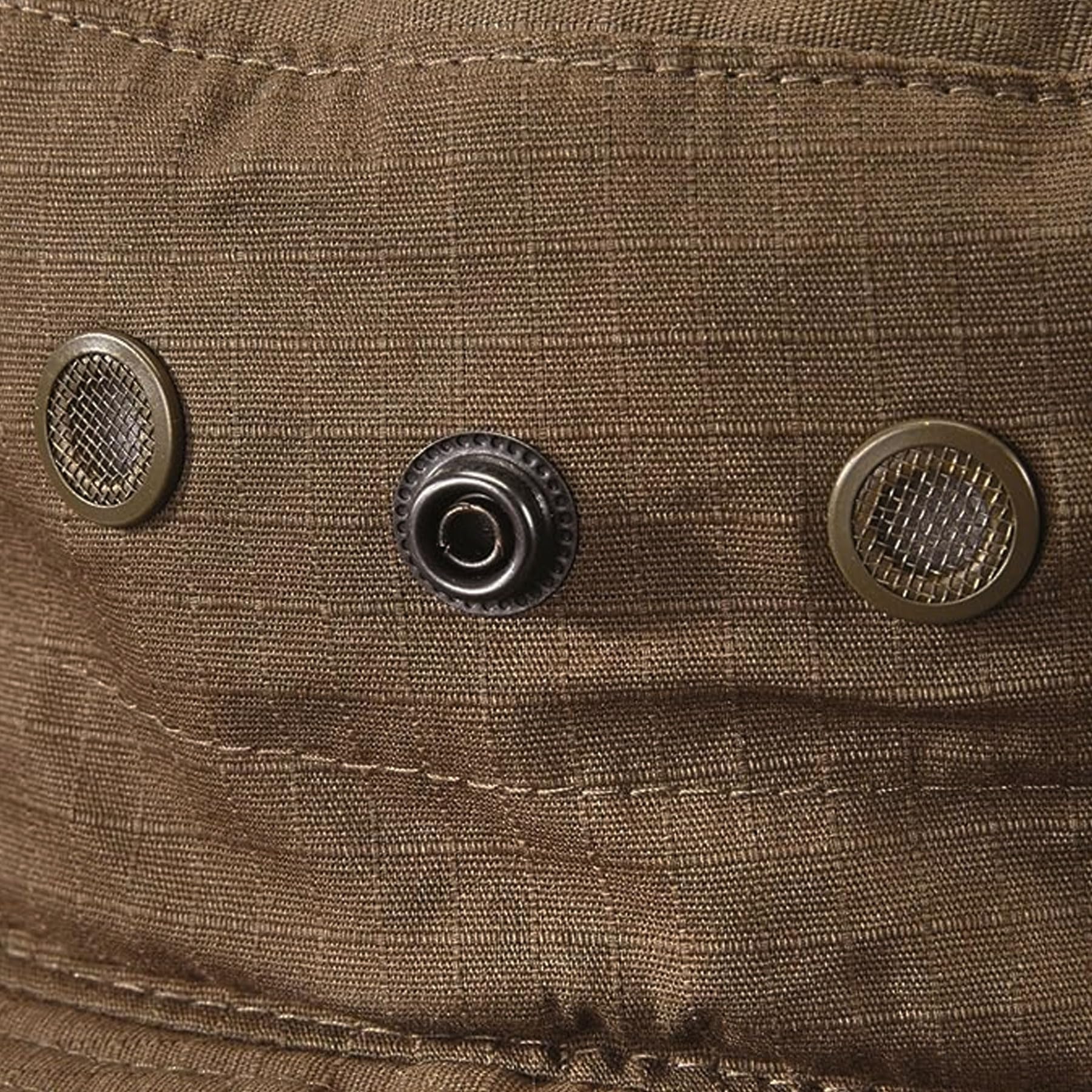 Fox Outdoor hat shows 2.5 inch brim for sun protection during hikes