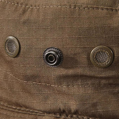 Fox Outdoor hat shows 2.5 inch brim for sun protection during hikes