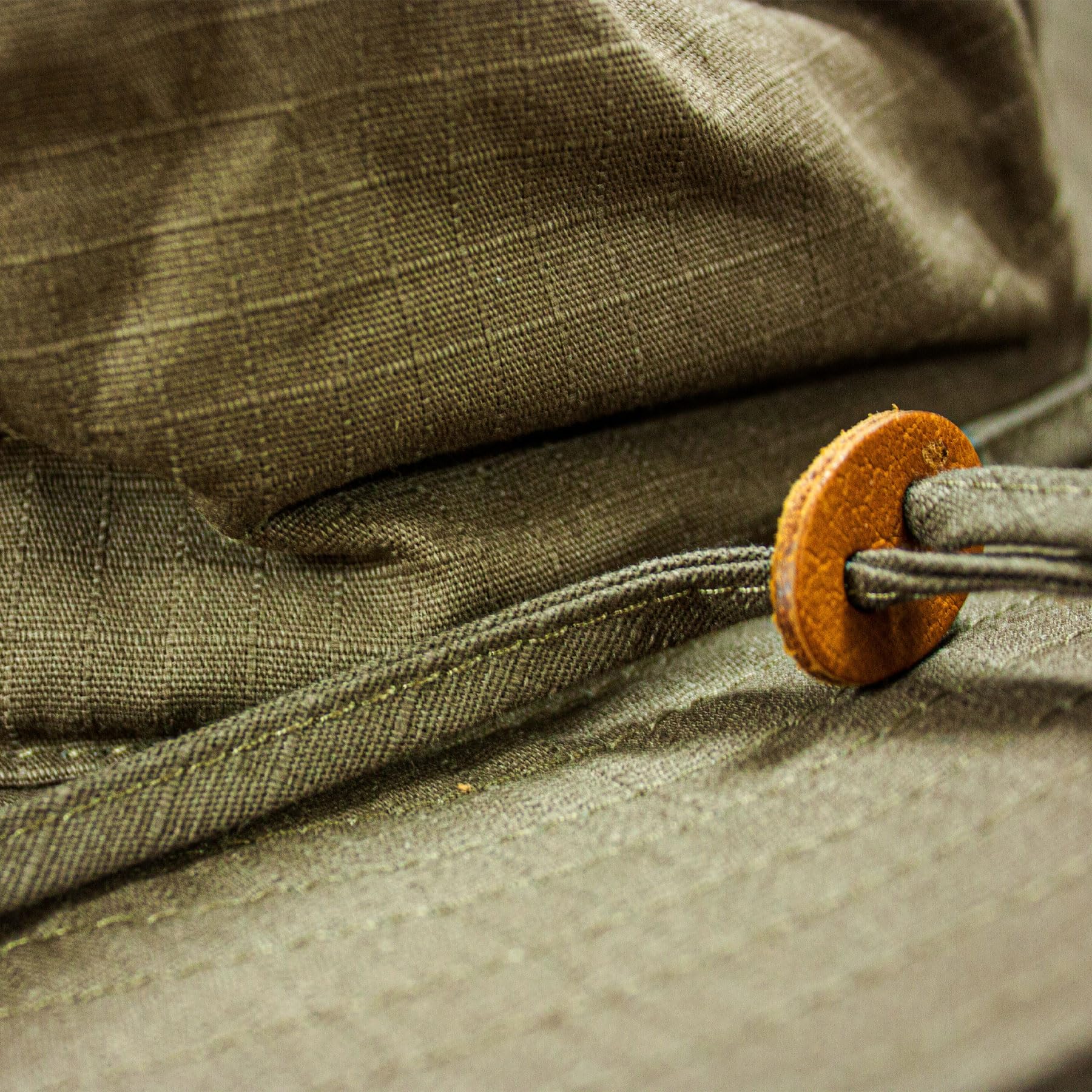 FOX Outdoor Boonie Hat Olive Drab detail showing neck protector and vented design for hot-weather use