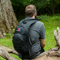 Fox Outdoor Products back panel Stay-Cool mesh provides breathable comfort on long treks.