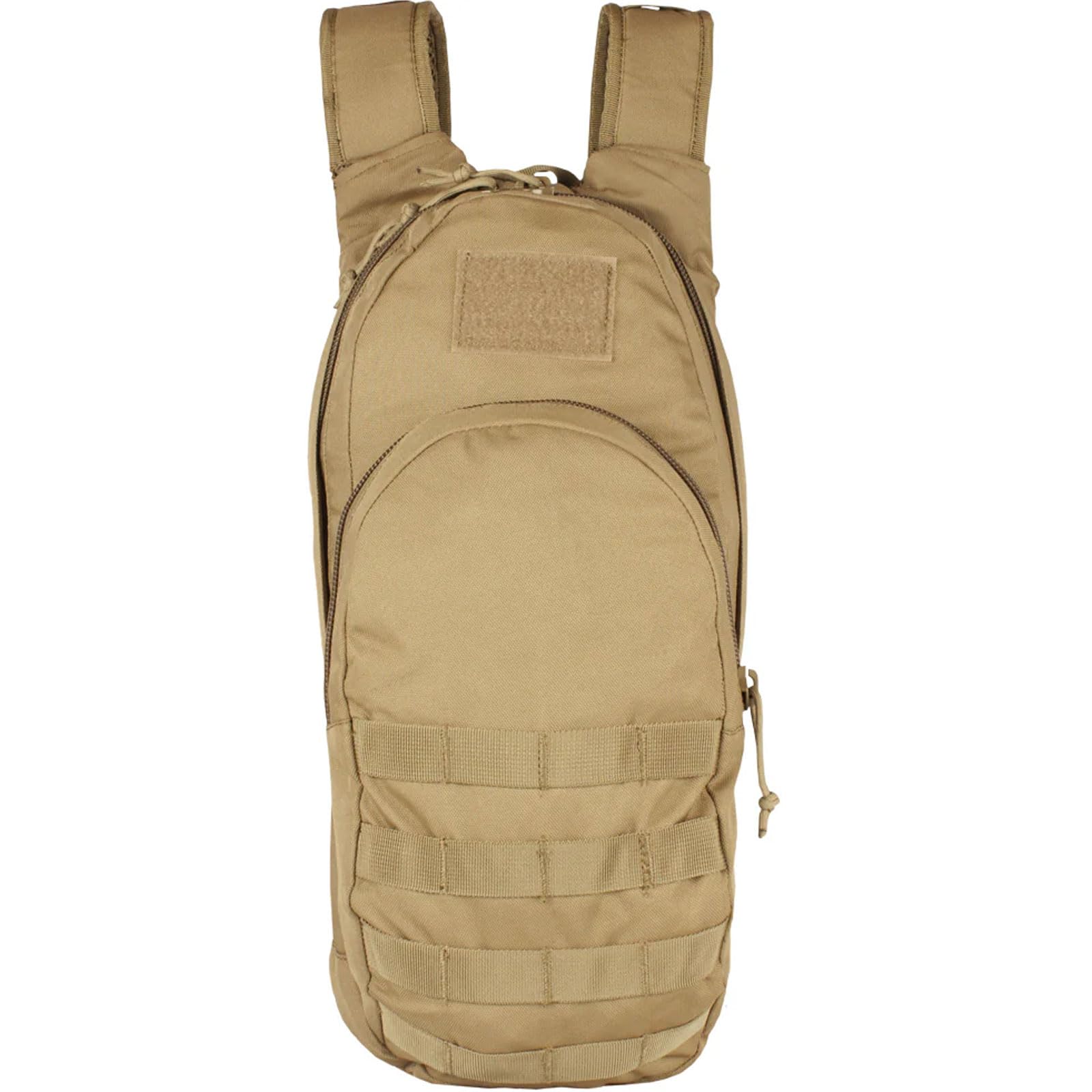 Fox Outdoor Products compact hydration backpack side view highlighting breathable straps for long treks