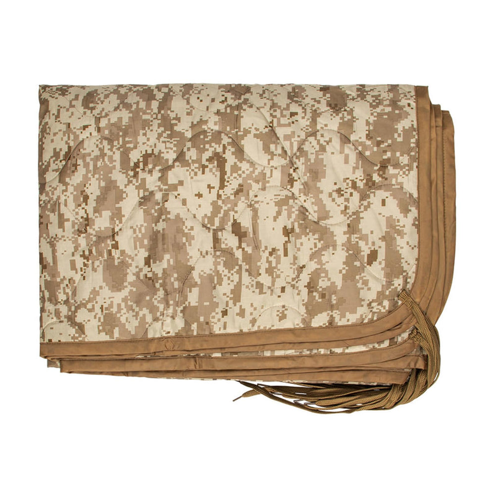 Fox Outdoor Products poncho liner in digital desert camouflage provides versatile warmth for outdoor activities.