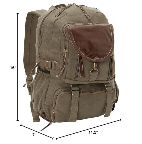FOX OUTDOOR PRODUCTS Retro Parisian Daypack padded back supports comfortable daily wear.