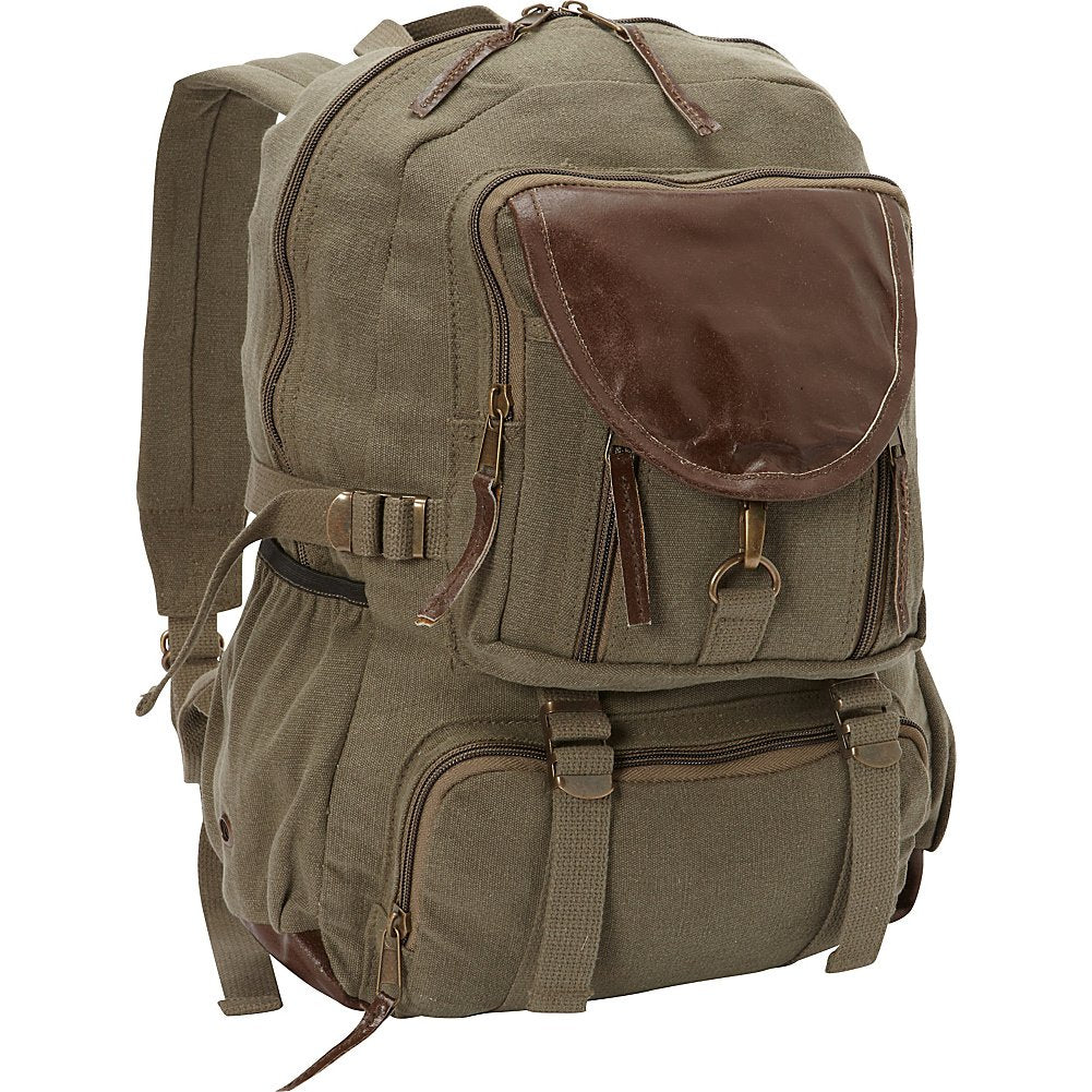 FOX OUTDOOR PRODUCTS Retro Parisian Daypack front view with organized compartments for daily use.