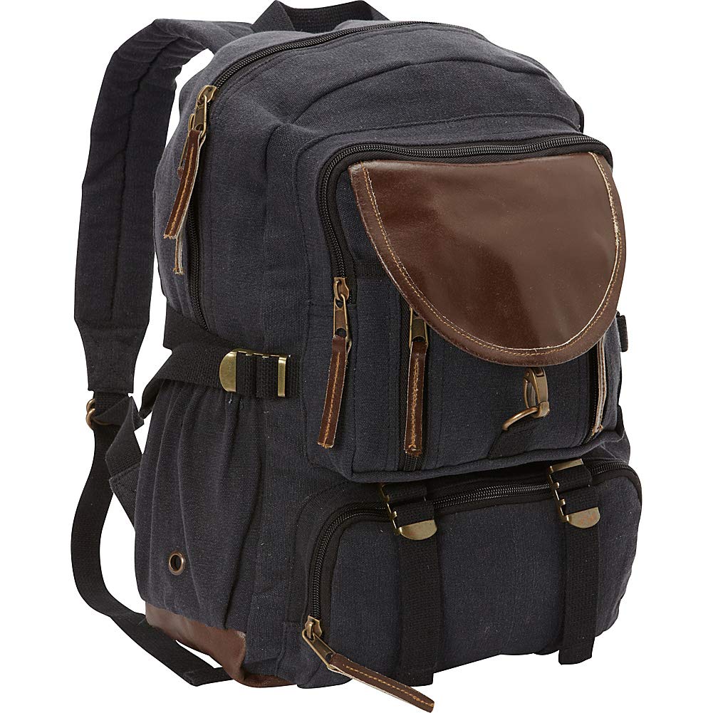 Fox Outdoor Retro Parisian Daypack main compartment with laptop sleeve for daily commuting