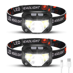 Foxdott Rechargeable Headlamp Pack with LED light for reliable outdoor illumination.