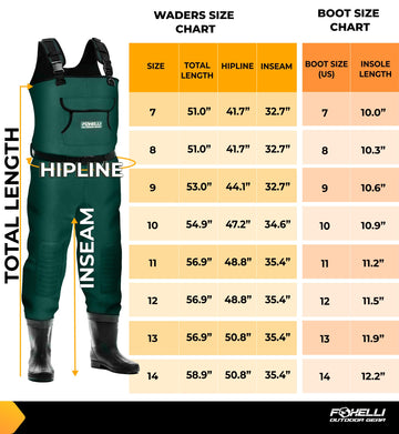 Foxelli Chest Waders adjustable suspender straps with quick-release buckles for a secure fit.