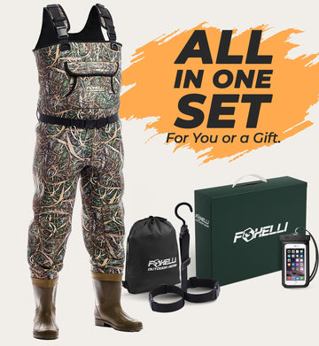 Foxelli chest waders carry bag makes transport and storage effortless