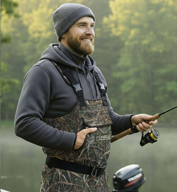 Foxelli Chest Waders carry bag for easy transport to remote spots.